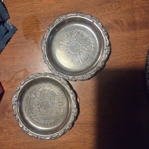Elegant Silver Plated Coasters